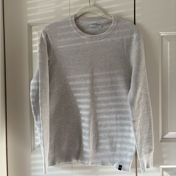 Mango Other - Mango Men's Light Gray Crewneck Textured Sweater